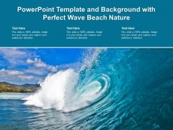 Powerpoint template and background with perfect wave beach nature