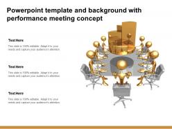 Powerpoint template and background with performance meeting concept