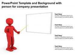 Powerpoint template and background with person for company presentation