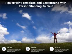 Powerpoint template and background with person standing in field