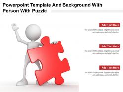 Powerpoint template and background with person with puzzle