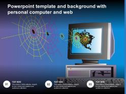 Powerpoint template and background with personal computer and web
