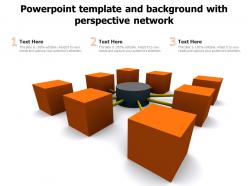 Powerpoint template and background with perspective network