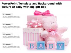 Powerpoint Template And Background With Picture Of Baby With Big Gift Box