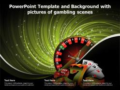 Powerpoint template and background with pictures of gambling scenes