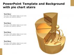 Powerpoint template and background with pie chart stairs