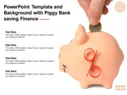 Powerpoint template and background with piggy bank saving finance