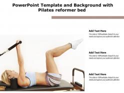 Powerpoint template and background with pilates reformer bed