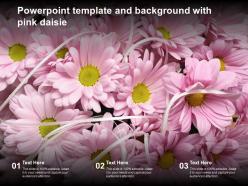 Powerpoint Template And Background With Pink Daisie