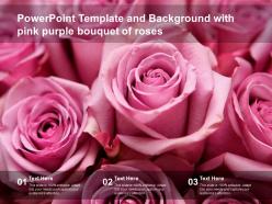 Powerpoint Template And Background With Pink Purple Bouquet Of Roses