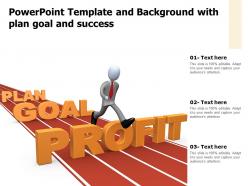 Powerpoint template and background with plan goal and success