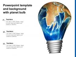 Powerpoint template and background with planet bulb