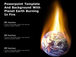 Powerpoint Template And Background With Planet Earth Burning In Fire