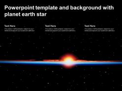 Powerpoint template and background with planet earth star