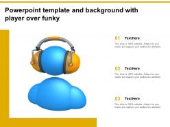Powerpoint template and background with player over funky