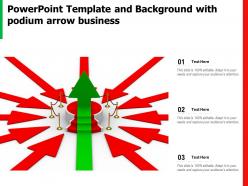 Powerpoint template and background with podium arrow business