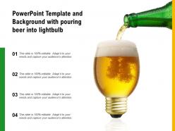 Powerpoint template and background with pouring beer into lightbulb