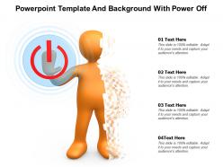 Powerpoint template and background with power off