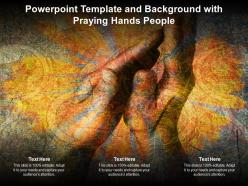 Powerpoint template and background with praying hands people