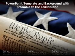 Powerpoint template and background with preamble to the constitution