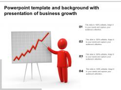 Powerpoint template and background with presentation of business growth