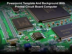 Powerpoint template and background with printed circuit board computer