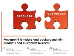 Powerpoint template and background with products and customers business