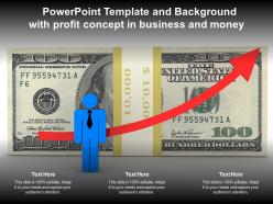 Powerpoint template and background with profit concept in business and money