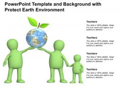 Powerpoint template and background with protect earth environment
