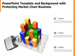 Powerpoint template and background with protecting market chart business