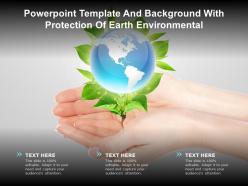 Powerpoint template and background with protection of earth environmental