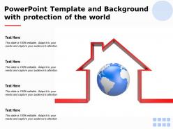 Powerpoint template and background with protection of the world