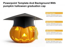 Powerpoint Template And Background With Pumpkin Halloween Graduation Cap