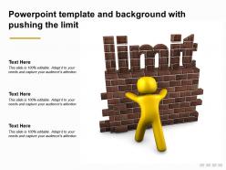 Powerpoint template and background with pushing the limit