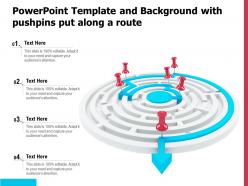 Powerpoint Template And Background With Pushpins Put Along A Route