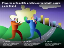 Powerpoint template and background with puzzle piece found