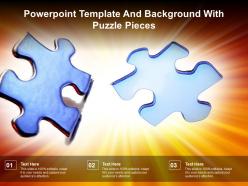 Powerpoint template and background with puzzle pieces
