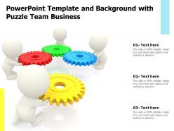 Powerpoint Template And Background With Puzzle Team Business