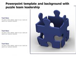 Powerpoint template and background with puzzle team leadership