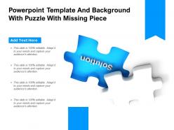 Powerpoint template and background with puzzle with missing piece