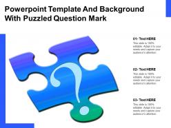 Powerpoint template and background with puzzled question mark