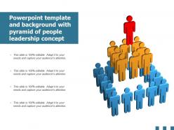 Powerpoint template and background with pyramid of people leadership concept