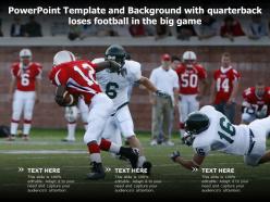 Powerpoint template and background with quarterback loses football in the big game