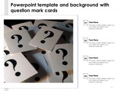 Powerpoint template and background with question mark cards