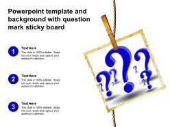 Powerpoint template and background with question mark sticky board