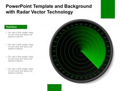 Powerpoint template and background with radar vector technology