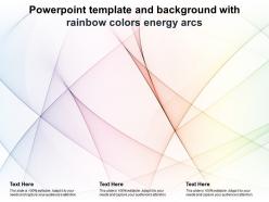 Powerpoint template and background with rainbow colors energy arcs