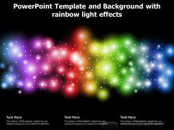 Powerpoint template and background with rainbow light effects