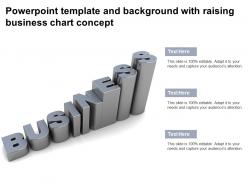 Powerpoint template and background with raising business chart concept