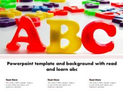 Powerpoint template and background with read and learn abc